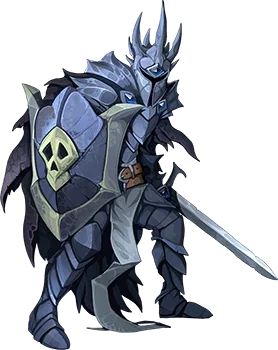 Attack the armored knight in the boss fight preview
